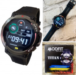 Smart  MODFIT  Watch Titan MODFIT (0228) 4280w Стійкі, Протиударні.АРМІЙСЬКІ Смарт годинники MODFIT на Каучуковому ремінці.Водозахисні.