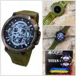Smart  Watch  MODFIT  Titan (0229)  4280w Стійкі,Протиударні. АРМІЙСЬКІ Смарт годинники на Каучуковому ремінці. Водозахисні.