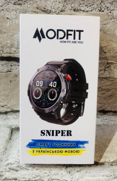 Smart Watch Modfit Sniper MODFIT (0217) 3580w Стійкі, Протиударні. АРМІЙСЬКІ Смарт годинники MODFIT на Каучуковому ремінці.Водозахисні.