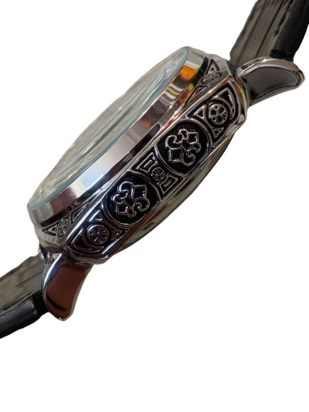 PATRIOT (10-4580w) Чоловічий  наручний  годинник з картою України та тризубом.Механічні з  Автопідзаводом Скелетон. В комплекті з коробочкою.